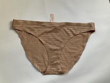 VICTORIA'S SECRET BIKINI PANTIES sz XL BEIGE NUDE SEAMLESS VINTAGE RARE NWT
