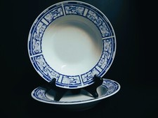 Breton Blue ( set of 2 ) Rim Soup Bowls by ONEIDA China