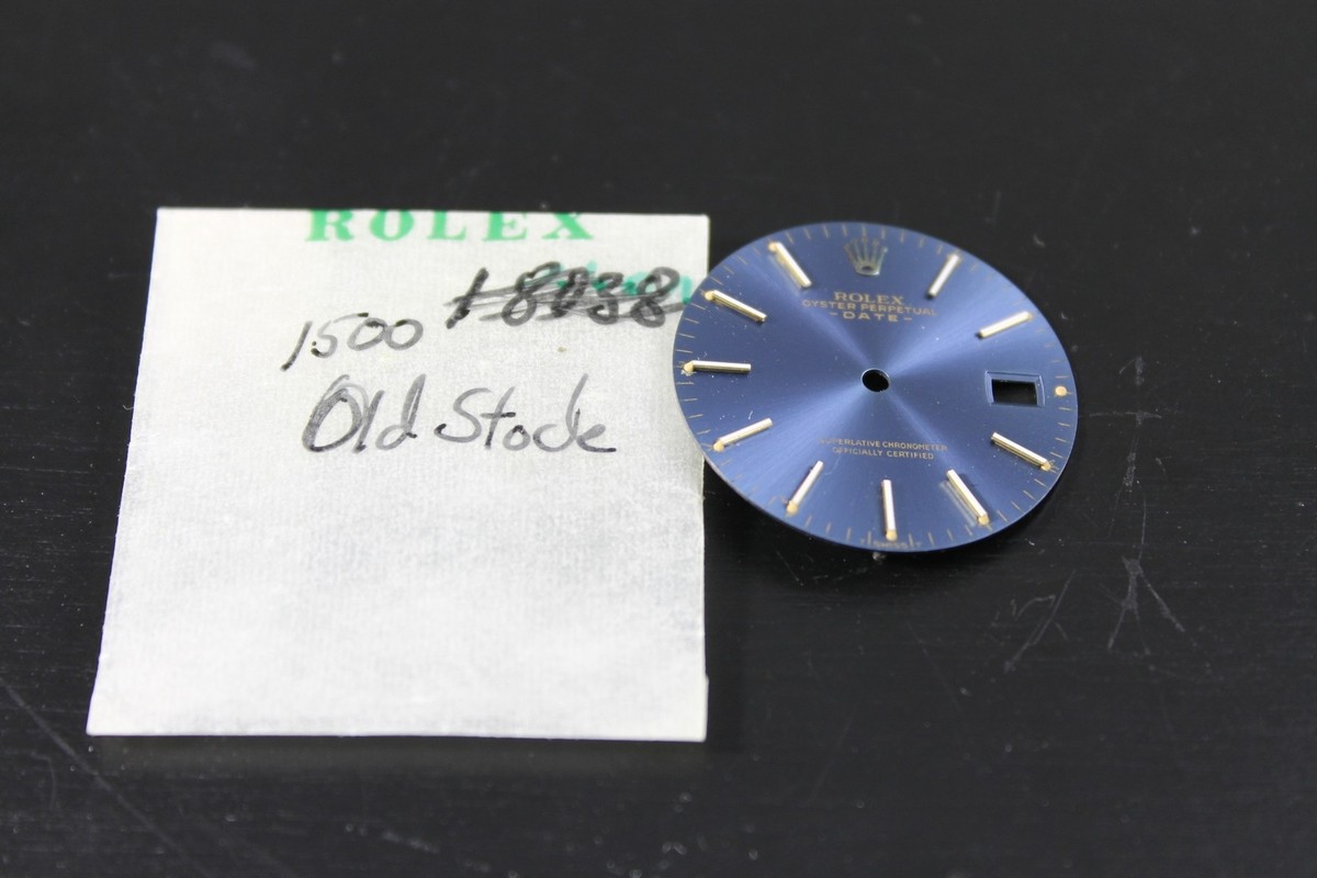 Rolex Oyster Perpetual Date - Blue watch dial with packaging