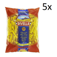 5X Pasta Divella 100% Italienisch N° 35 Mezzani Tagliati 500G