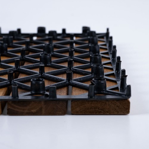 Klickfliese Holzfliese Terrassenplatten Balkonboden Akazie 18er Set (30,86€/1qm) - Bild 10 von 12