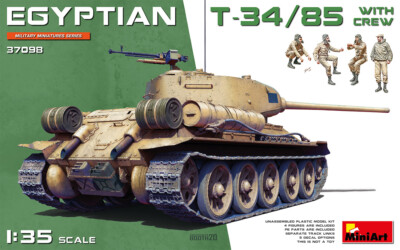 MiniArt 1/35 37098 Egyptian T-34/85 w/Crew (4 Figures)	