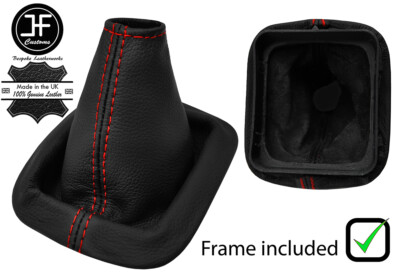 ROT NAHT LEDER SCHALTSACK + KUNSTSTOFFRAHME F?R DODGE CALIBER 2006-2011