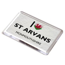FRIDGE MAGNET - I Love St Arvans, Monmouthshire, Wales