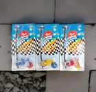 Vintage Pull Cord Bicycle Toy Set- 3 Playful Ripcord Acrobatic Bike Collectibles