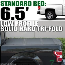 Topline For 19-21 Silverado/Sierra 1500 6.5' Lo Pro Hard Tri Fold Tonneau Cover