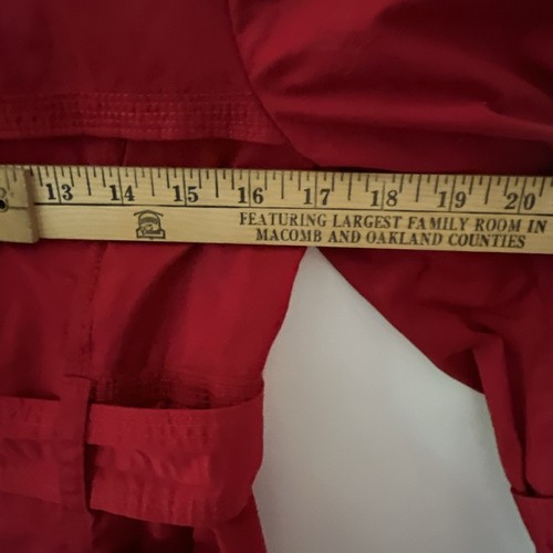 FOREVER 21 Red Woven Belted Wrap Trench Lapel Jacket Pea Coat Size M - Picture 21 of 24
