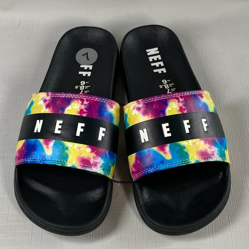 NEW* NEFF TIE DYE SLIDES! Sandals Mens 