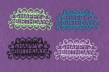 HAPPY BIRTHDAY  19 die cuts scrapbook cards
