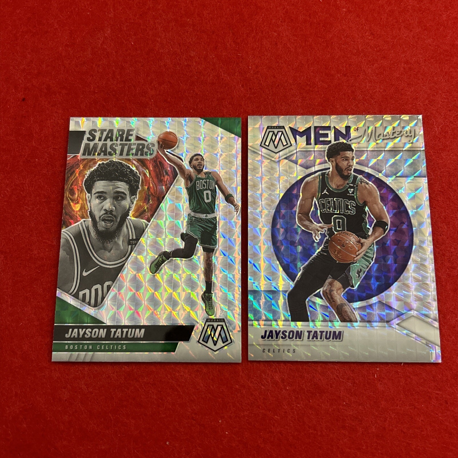 2020-21 Jayson Tatum Mosaic Stare Masters #11 & Men Of Mastery #13 (Silver’s)