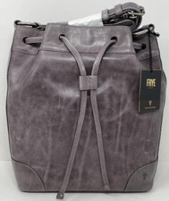 Frye Leather Melissa Drawstring Hobo Bag  Amethyst
