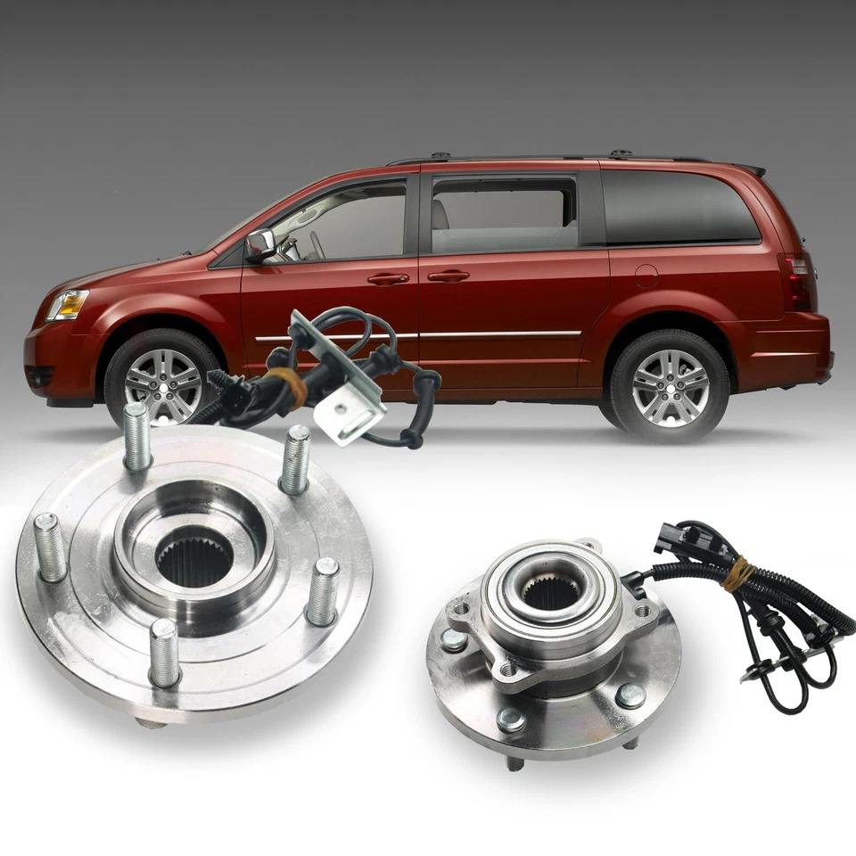 Conjunto de cojinetes de cubo de rueda delantera 2* para Dodge Grand Caravan Town 2008-2016 Foto 3 de 4