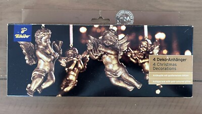 Tchibo Set of 4 Cherub Angel Ornaments
