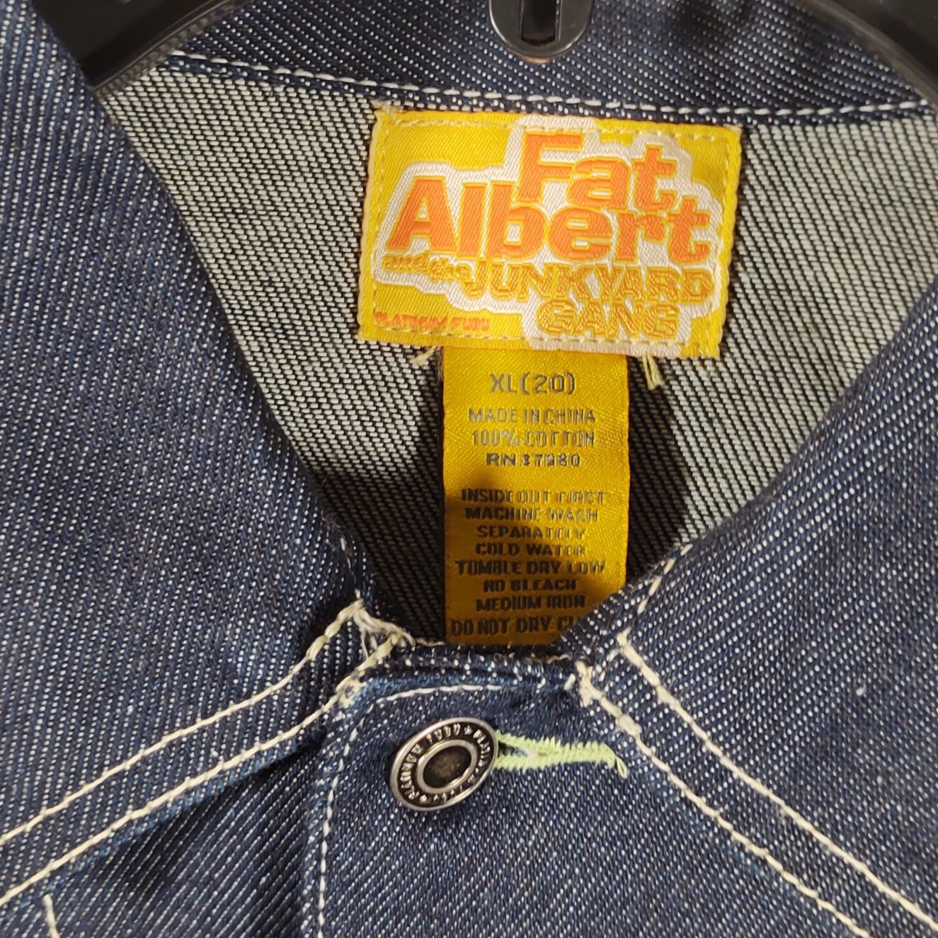 Vintage Platinum FUBU Fat Albert And The Junkyard Gang Spellout Denim  Jacket XL | eBay
