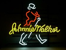 Johnnie Walker Whiskey 17"x14" Neon Sign Light Bar With Dimmer