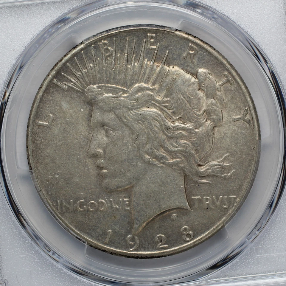 1928 Peace Silver Dollar PCGS XF45 - Image 3 of 4
