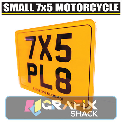 Kleine 7x5 Platte Motorrad Motorrad reflektierende Track Day Neuheit Show Nummer