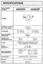 STERLING A04K2PZ-N CARTRIDGE PRESSURE REGULATION VALVE