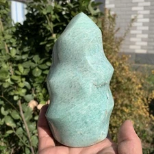 1000g Natural Amazonite Flame Polished Effect Healing Crystal