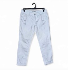 Amethyst Rolled Hem Distressed Jeans - Sz 11