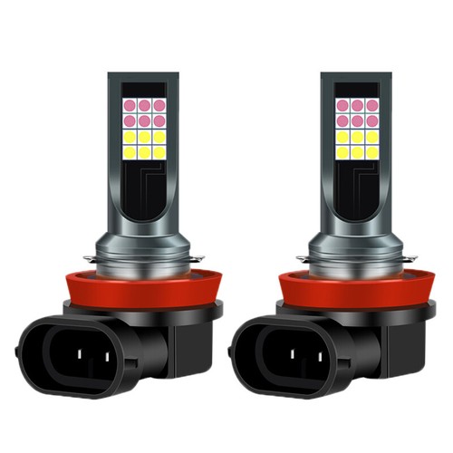 DYNITX Strobe Flash 24LED H11 H8 White & Pink Purple Fog Light Bulbs Driving DRL - Picture 8 of 8