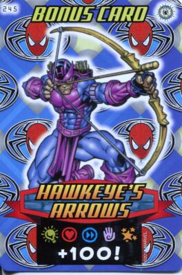 Spiderman Helden und Schurken Karte #245 Hawkeyes Pfeile