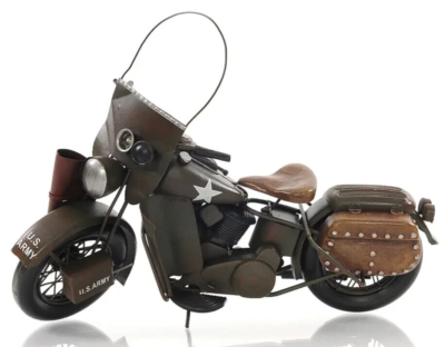 1942 WLA Harley Davidson Army Motorcycle Metal Model 12