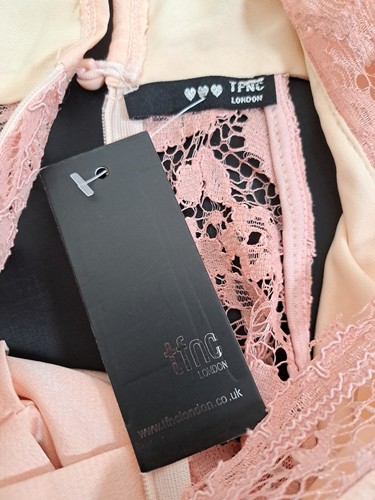 TFNC Keana Lace Detail Bridesmaid Dress Open Back Sleeveless Pink BNWT UK 10 - Picture 17 of 23