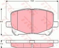 Trw GDB3248 Bremsbelagsatz, Scheibenbremse FüR Toyota