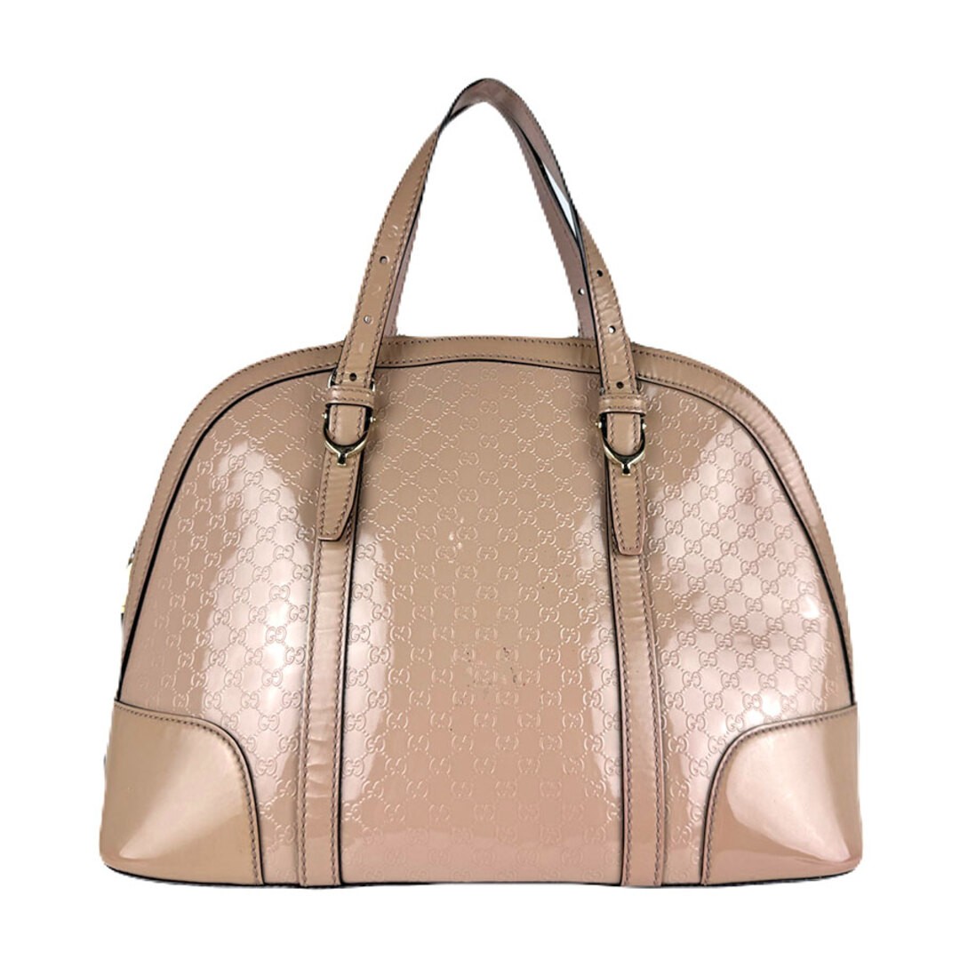 Gucci Micro Guccissima Pink Beige Patent Leather Shoulder Bag Used thumbnail 3
