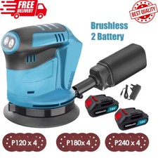 Cordless Random Orbital Sander 18v Battery,125mm 12pcs papers Dust Collector