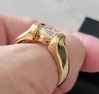 Mens 14KT Gold Solitaire Diamond Ring 1.72 CT Round Brilliant Cut Wedding Band — photo 10