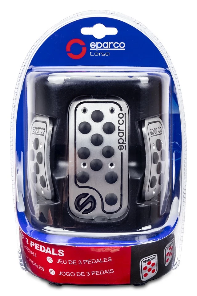 SPARCO Pedalbelagsatz SPC0406BK Aluminium Gummi Blisterpack - Bild 4 von 4