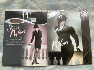 Pretty Polly Strumpfhose Nylons Muskatnuss & Sonnenröte Medium x 2