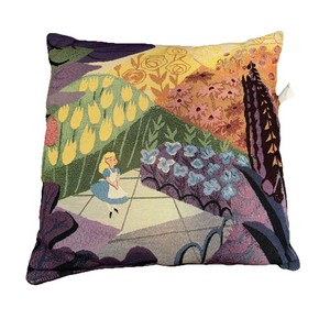 Disney Mary Blair Alice in Wonderland Throw Pillow 18" x 18" Woven Artwork