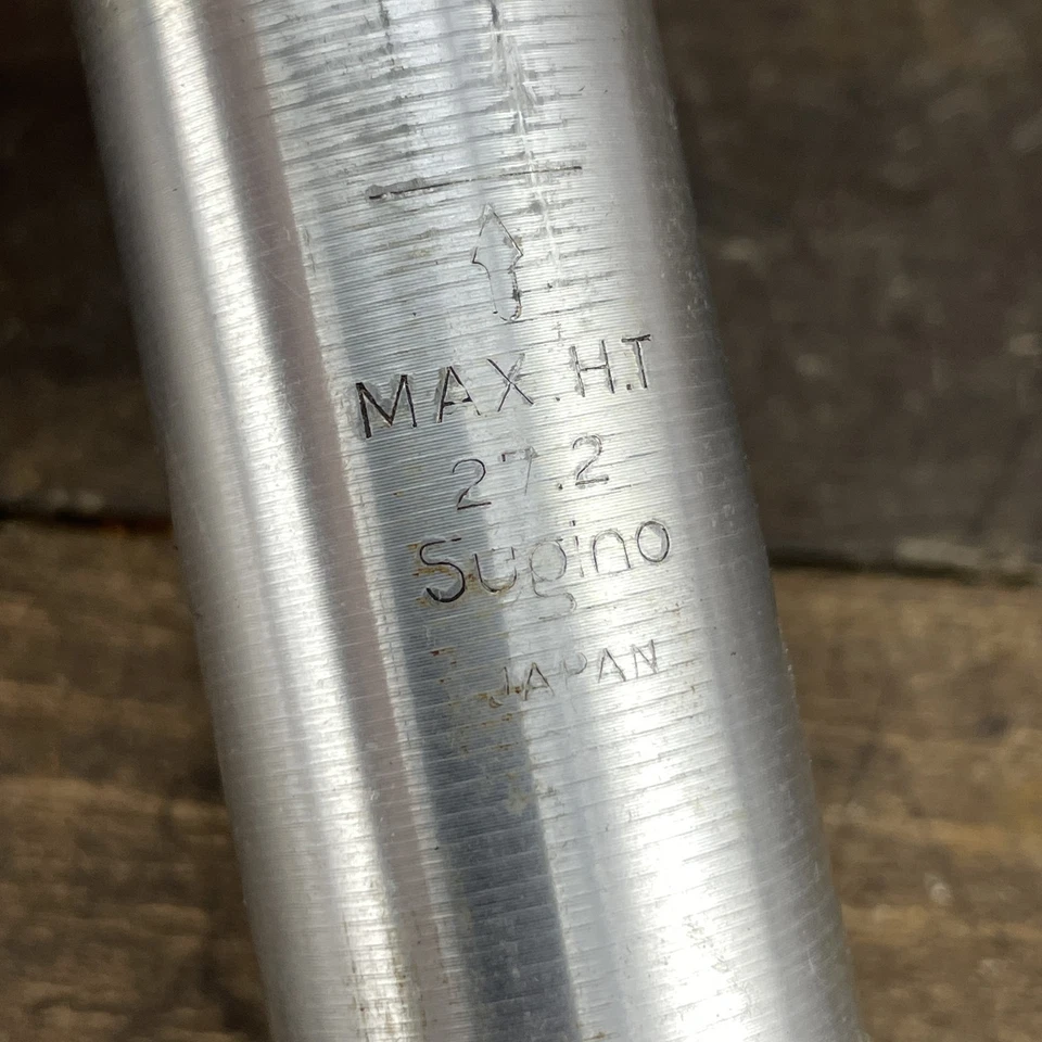 Vintage Sugino SP-K Seatpost 27.2mm Alloy Japan Road Bike Post Silver 280g - Image 3 of 4
