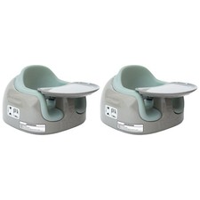 Bumbo Toddler Multi Seat 3-in-1 Booster High Chair and Tray Breige Agave 2 Pack