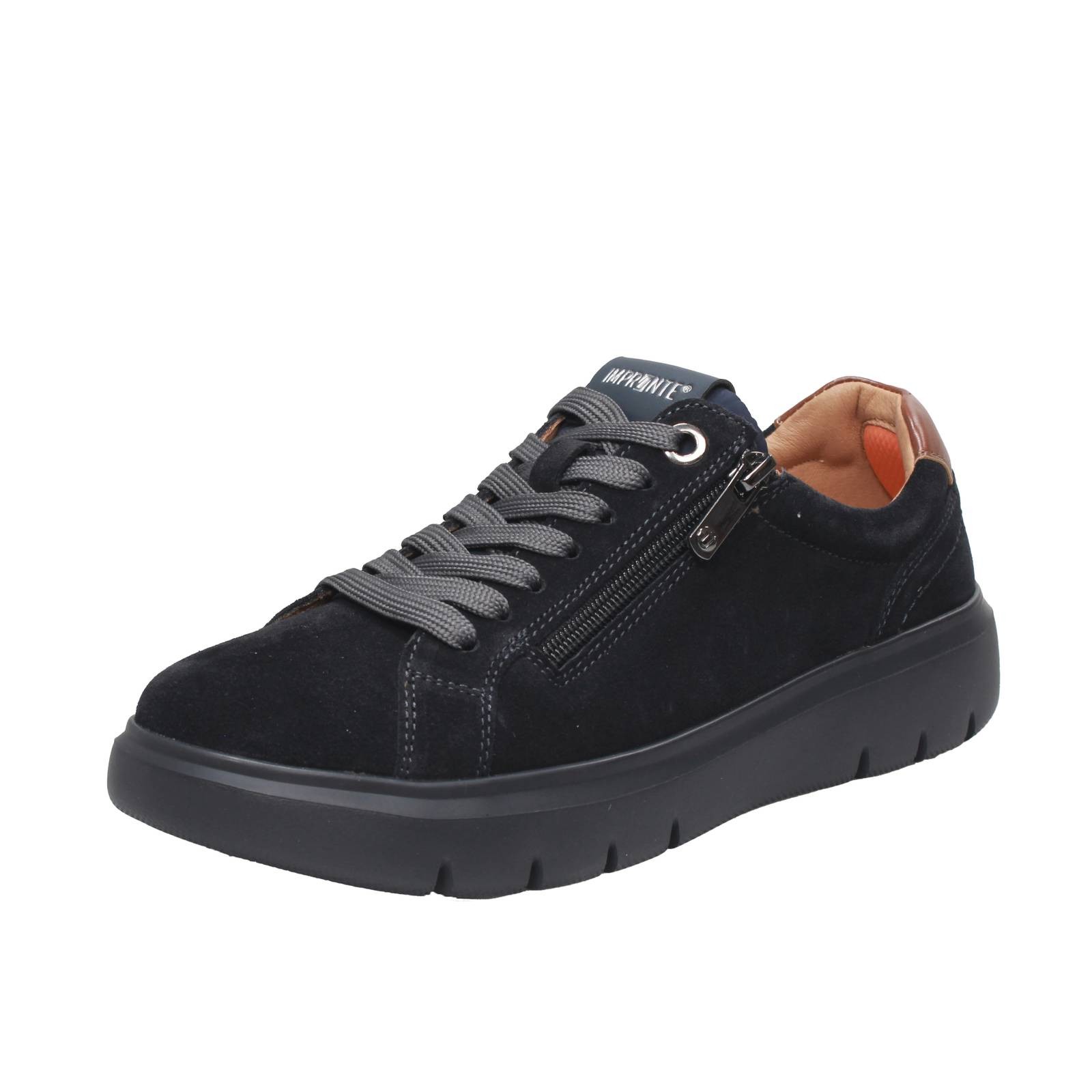 Venier Zip Imprints - blaue Wildleder Sneaker - Größe 41 Herrenschuhe Sneakers