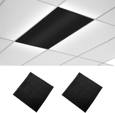 2 Pcs Fluorescent Light Covers, 4 X 2 Feet Magnetic Light Covers for Ceiling Lig