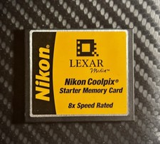 Genuine Lexar Nikon Coolpix Starter Memory Card 16mb CF Compact Flash 8x