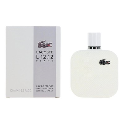 MSRP $95 Lacoste L.12.12 White Blanc by Lacoste, 3.3 oz EDP Spray for Men