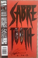 1993 Sabretooth: Deathhunt #1 Limited Series 1st Print Signed By Mark Texiera