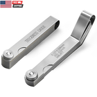 2PCS Feeler Gauges Set Stainless Steel Straight & Angled Thickness Gauge Tool SA