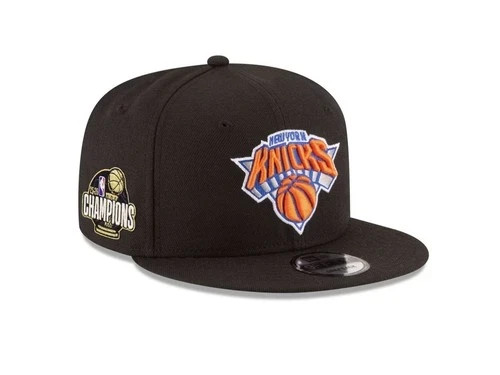 New York Knicks 2026 Champions Sidepatch Black 9FIFTY Snapback Hat