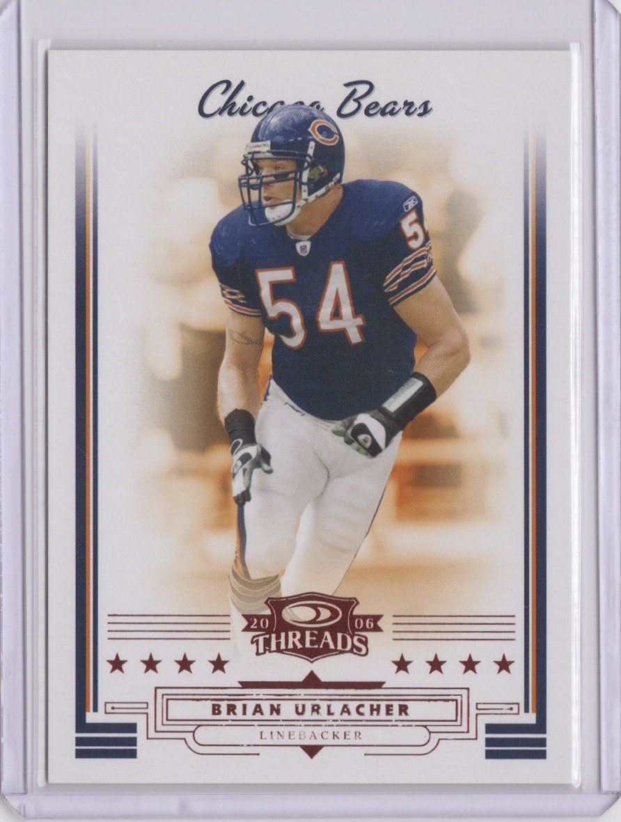 2006 Donruss Throwback Threads Brian Urlacher Red /150 HOF Chicago Bears #31