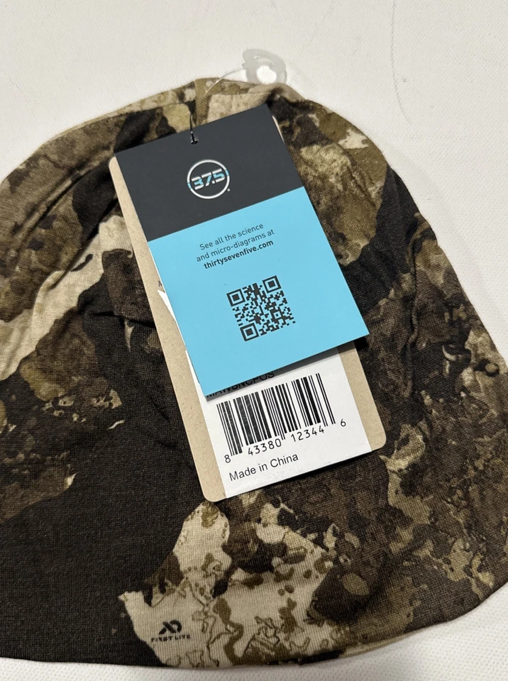 First Lite Aerowool Wick Ultralight 150 Cipher Camo Lightweight Beanie Hat Cap - Image 3 of 4