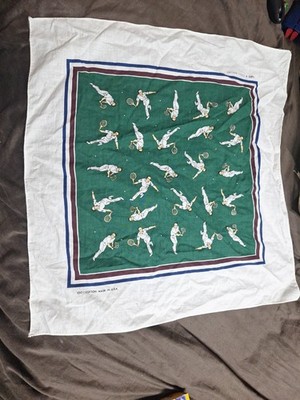 GUESS By Georges Marciano Vintage Cotton Scarf Bandana Elegant Tennis Player