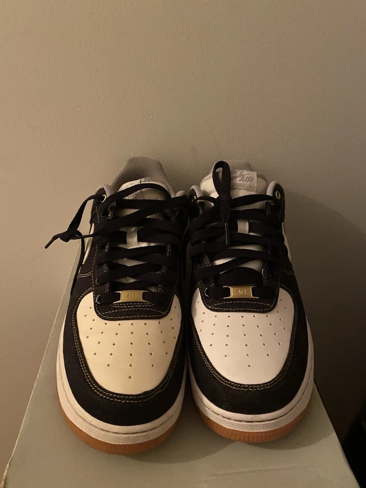 Size 12 - Nike Air Force 1 '07 Low Black Denim - Image 4 of 4