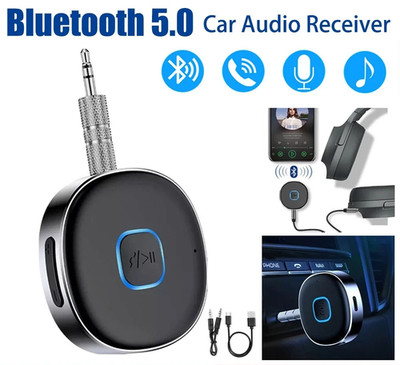 Portable 3.5mm Aux Car Adapter Bluetooth Wireless Audio Receiver Car/Home Stereo