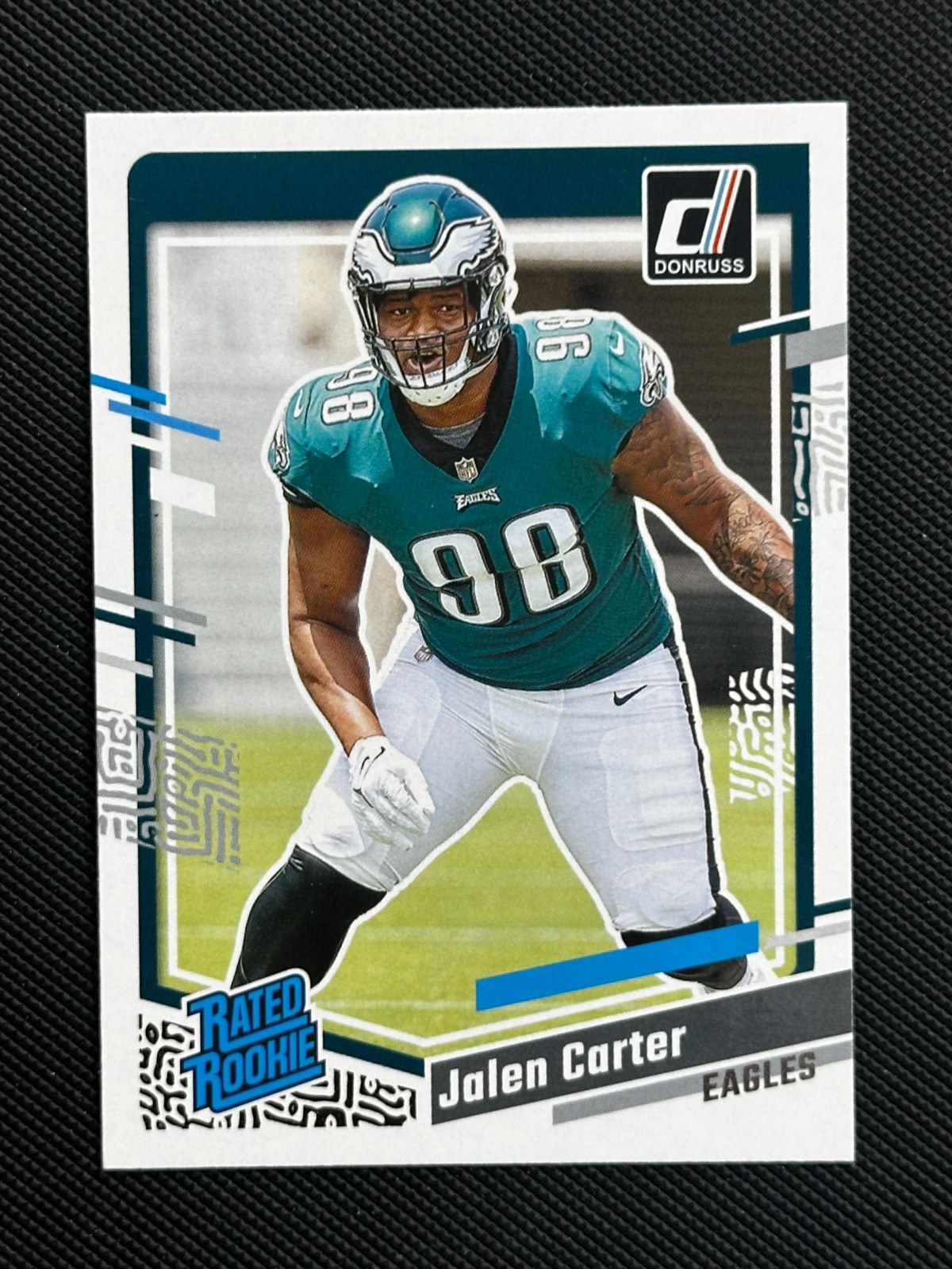 2023 Panini Donruss Rated Rookie #381 Jalen Carter RC Philadelphia Eagles Card